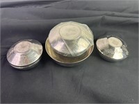 4PC lot of stainless nesting rice bowls.