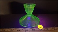 Uranium Glass Candle Holder