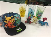 Pokemon Glasses, Figures & Hat Lot