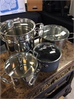 Nine piece Emeril Lagasse pots and pans