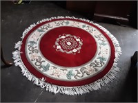 Red Circle Area Rug