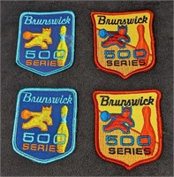 4 Vintage Brunswick 500 Series Bowling Patches