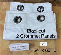 2 Grommet Window Panels (54" x 63")