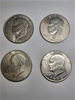 Two Bicentenial  Eisenhower Dollar Coins, 72D/72