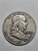 1963-D US Franklin Half Dollar Coin