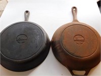 Two 10" cast iron Lodge skillets