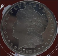 1880 S Morgan Dollar $1, Prooflike MS67 ungraded