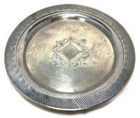 VTG Meriden 316 Quadruple Plate Round Silver Tray