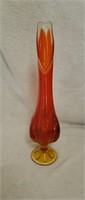 Viking Amberina Footed Art Glass Bud Vase