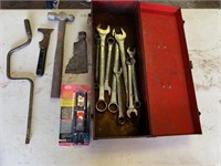 Snap On Tool Box, Misc. Wrenches, Hammer, Hatchet