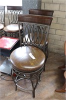 Four matching bar height stools