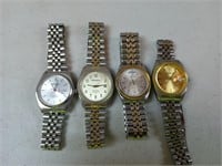Four watches pulsar, geneva, milan, Wrangler