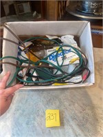 extension cord & light bulbs box lot