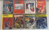 8pc 1953-64 Science Fiction Books w/ Mystic