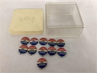 John F. Kennedy and Johnson Campaign Button Pins