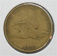 1857 FLYING EAGLE CENT  XF