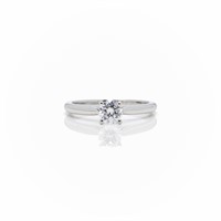 Cartier Platinum Solitaire Diamond Engagement Ring