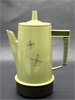 Vtg Regal Green Starburst Coffee Pot/Percolator