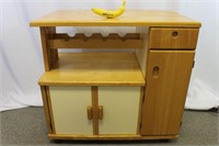 Maple Rolling Kitchen Island Cart