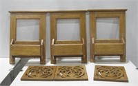 Three Wood  Letter Shelves & Wood Cutouts See