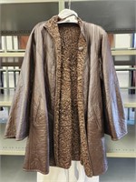 Faux Fur Lined Coat - Approx Women's size