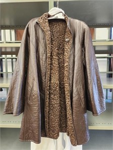 Faux Fur Lined Coat - Approx Women's size