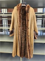 Faux Fur Lined Coat/Robe - Approx Women's size