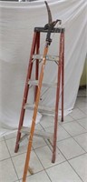 5 FT STEP LADDER & TELECOPING POLE SAW
