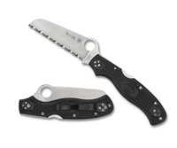 Spyderco Black Serrated Rescue 3 Folding Knife