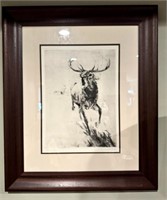 Myer Eberhardt Elk Etching