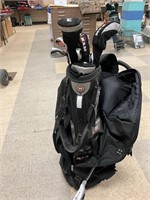 Ram golf clubs and bag, cover