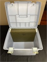 Grey Portable File Box