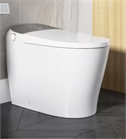 Tankless Elongated Smart Toilet Bidet in White