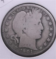 1901 O BARBER HALF DOLLAR G