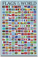 P383  Flags Of The World Canvas Art 12x18 Inches