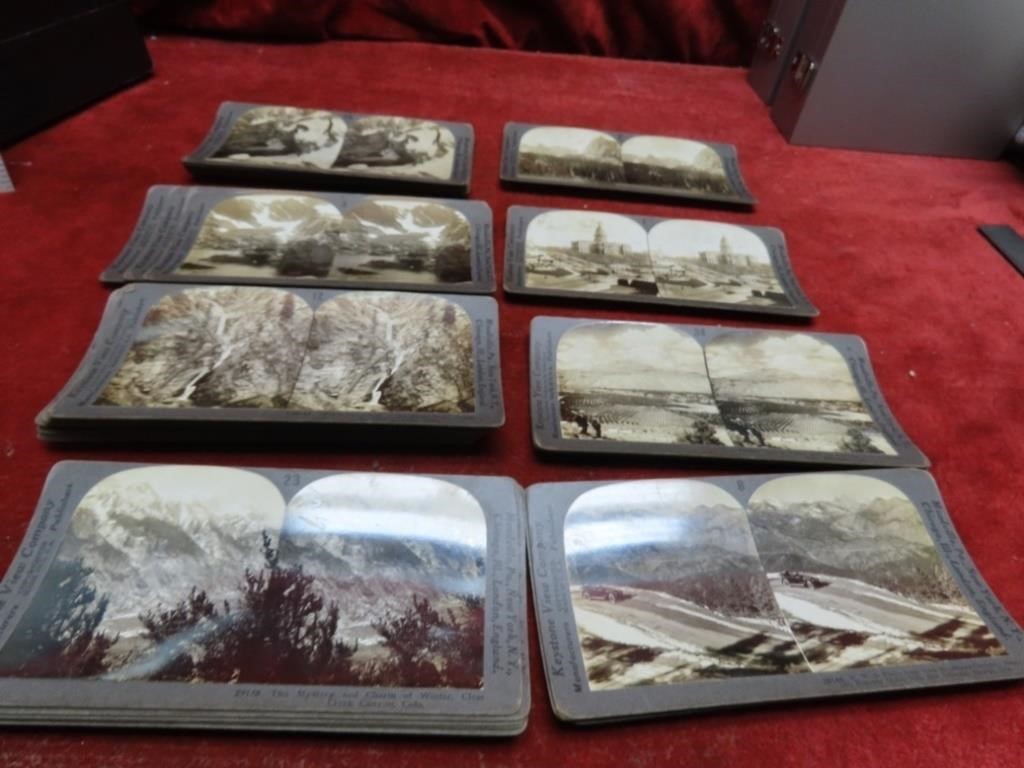 (35)Stereo Viewer cards. Antique. Keystone Mfg.