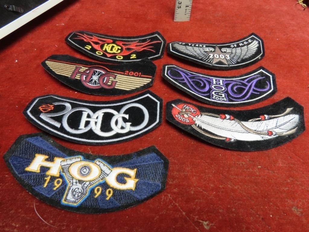 (7)HOG Harley Davidson motorcycle patches.