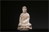 Chinese White Glazed Porcelain Guanyin,Mark