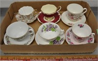 6 cups & saucers, see pics