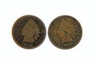 Two Indian Head Cents - 1888 & 1902