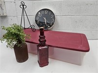 Under  Bed Storage Tote, Wall Clock & Home Decor