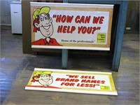2 Double Sided Store Banners & Display Boards