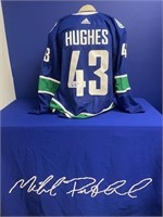 Authentic Game Issued Q.Hughes Signed Jersey
