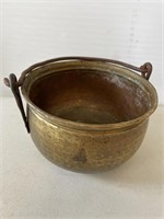 Vintage Hand Hammered Brass Pot