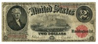 1917 U.S. $2 Legal Tender Large Note Red Seal