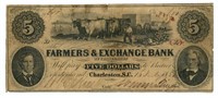 1857 Farmers & Exchange Bank of Charleston, South