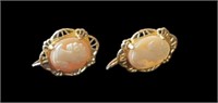 10k gold filled cameo earrings