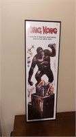 12x36in framed King Kong poster