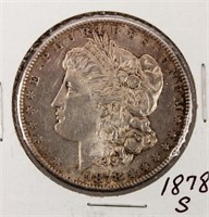 Coin 1878-S United States Morgan Silver Dollar XF