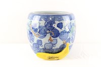 Japanese Porcelain Water Gourd Motif Hibachi Vase